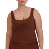 imageSteve Madden Womens ScoopNeck Chenille Sleep Tank TopTiramisu