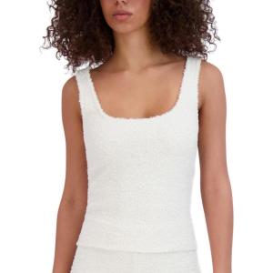 imageSteve Madden Womens ScoopNeck Chenille Sleep Tank TopWhite