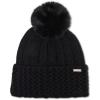 imageSTEVE MADDEN Womens Waffle Knit Beanie with POM Black