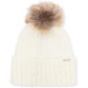imageSTEVE MADDEN Womens Pointelle Knit Cuff Beanie with POM Ivory