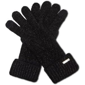 imageSteve Madden Womens Lurex Infused Chevron Knit GloveBlack