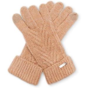 imageSteve Madden Womens Lurex Infused Chevron Knit GloveCamel