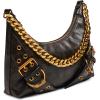 imageSteve Madden Grayad Distressed Roller Buckle Shoulder BagDark Brown