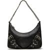 imageSteve Madden Grayad Distressed Roller Buckle Shoulder BagBlack