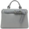 imageSteve Madden Roxanne Smooth Satchel with Patent BeltLight Grey
