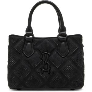 imageSteve Madden MICKEYR Quilted Top Handle Crossbody with Stones Black
