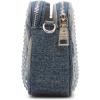 imageSteve Madden Daisyr Quilted Double Zip Crossbody with StonesDenim
