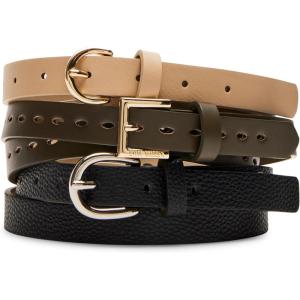 imageSteve Madden womens 3 for 1 Belt PackOlive Multi
