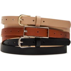 imageSteve Madden womens 3 for 1 Belt PackTanBlack
