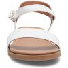 imageSteve Madden Womens Dina Flat SandalWhite Leather