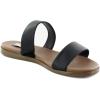 imageSteve Madden Womens Dual Flat SandalBlack Leather