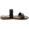 imageSteve Madden Womens Dual Flat SandalBlack Leather