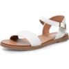 imageSteve Madden Womens Dina Flat SandalWhite Leather