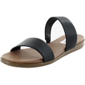 imageSteve Madden Womens Dual Flat SandalBlack Leather