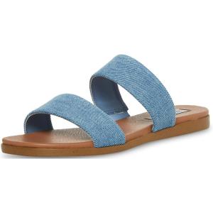 imageSteve Madden Womens Dual Flat SandalDenim