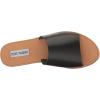 imageSteve Madden Womens Gracel Flat Sandal SlideBlack Leather
