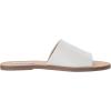 imageSteve Madden Womens Gracel Flat Sandal SlideWhite Leather