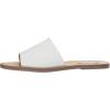 imageSteve Madden Womens Gracel Flat Sandal SlideWhite Leather