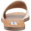 imageSteve Madden Womens Gracel Flat Sandal SlideWhite Leather