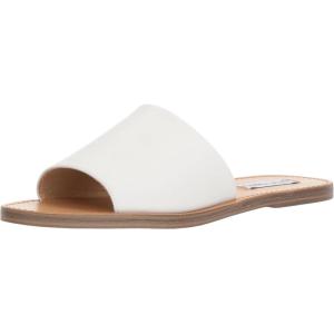 imageSteve Madden Womens Gracel Flat Sandal SlideWhite Leather