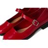 imageSteve Madden Womens Delancy Mary Jane FlatRed Leather