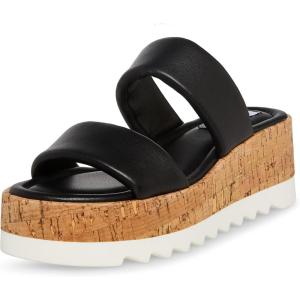 imageSteve Madden Womens Defuse Espadrille Wedge SandalBlack Leather
