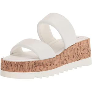 imageSteve Madden Womens Defuse Espadrille Wedge SandalWhite Leather