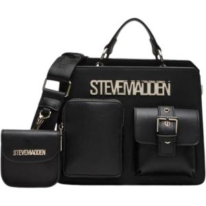 imageSteve Madden Bevelyn Utility Pocket Convertible Crossbody BagBlack