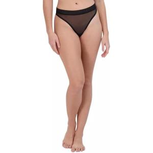 imageSteve Madden Womens Mesh HighLeg Thong UnderwearBlack
