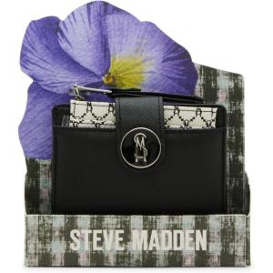 imageSteve Madden Womens Jadynf Bifold with Removable Card CaseBlack