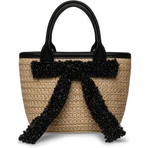 imageSteve Madden Boww Mini Straw Top Handle WBowBlack Multi