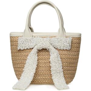imageSteve Madden Boww Mini Straw Top Handle WBowWhite Multi