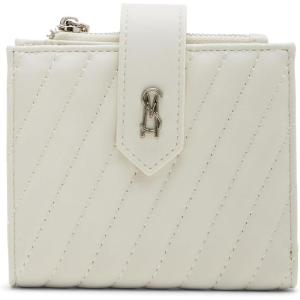 imageSteve Madden Womens Jemh Diagonal Quilted Bifold CardcaseChalk