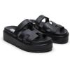imageSteve Madden Womens Bigmayven Wedge SandalBlack Leather