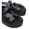 imageSteve Madden Womens Bigmayven Wedge SandalBlack Leather