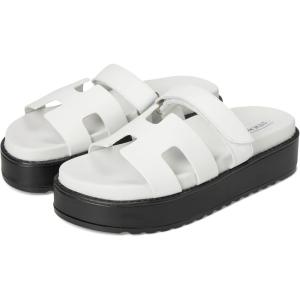imageSteve Madden Womens Bigmayven Wedge SandalWhite Leather