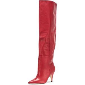 imageSteve Madden Womens Bellamie Knee High BootRed Leather