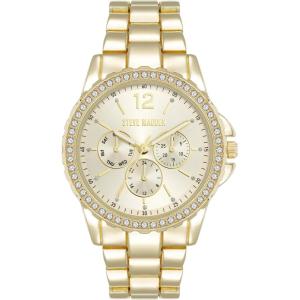 imageSteve Madden Womens Genuine Crystal Accented Bracelet WatchChampagneGold