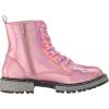 imageSteve Madden Girls Wordle Combat BootPink Metallic