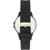 imageSteve Madden Womens Genuine Crystal Accented Silicone Strap WatchBlack