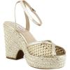 imageSteve Madden Womens Sydnee Heeled SandalGold Raffia
