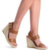 imageSteve Madden Womens Uri Wedge SandalCognac Leather