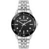 imageSteve Madden Womens Genuine Crystal Accented Bracelet WatchBlackSilver