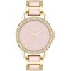 imageSteve Madden Womens Genuine Crystal Accented Bracelet WatchLight PinkGold