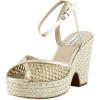 imageSteve Madden Womens Sydnee Heeled SandalGold Raffia