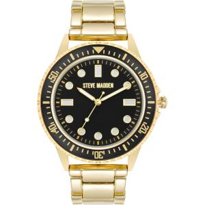 imageSteve Madden Mens Bracelet WatchBlackGold