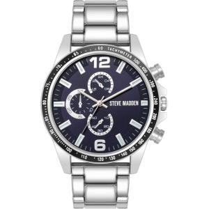 imageSteve Madden Mens Bracelet WatchSilverNavy Blue