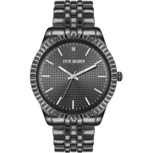 imageSteve Madden Mens Genuine Diamond Dial Bracelet WatchDark Gray