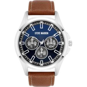 imageSteve Madden Mens Strap WatchBlueSilver