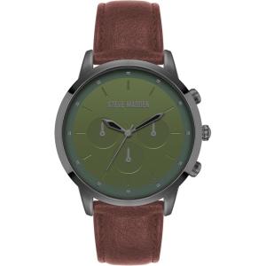 imageSteve Madden Mens Strap WatchDark GrayGreen